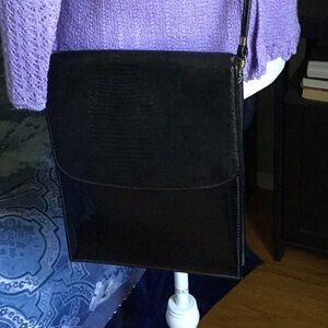 Black Y2K Boho Patent Crossbody